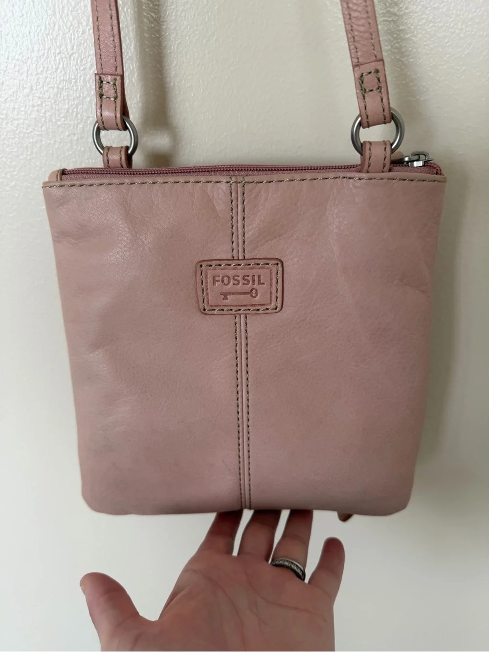 FOSSIL Light Blush Pink Crossbody Bag